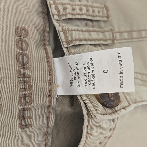🤎 Maurices Khaki Slim Straight Ankle Pants Mid Rise Size 0 Neutral - Picture 5 of 15